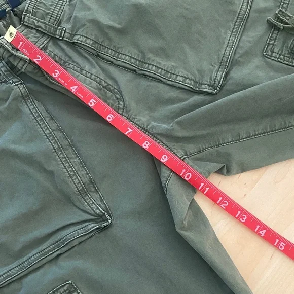 American Eagle Olive Green Utility Cargo Jogger Pants Size 4 Long - Picture 8 of 9